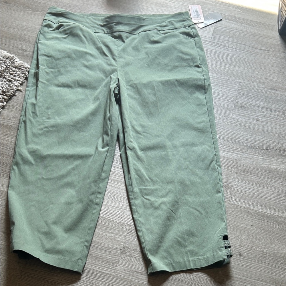 Allison Daley Olive Pants with Comfort Features